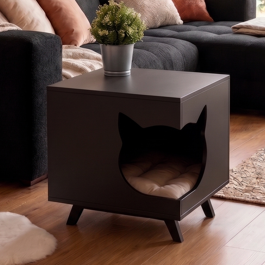 kattenhuis - Uniek meubel - Incl. matras - 45x45 cm